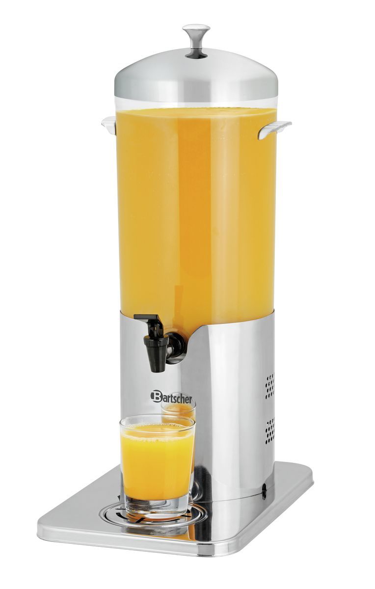 Saftspender mit Glas Saft.
