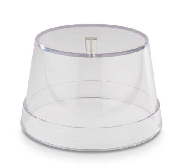 Transparente Kuchenhaube mit Griff.