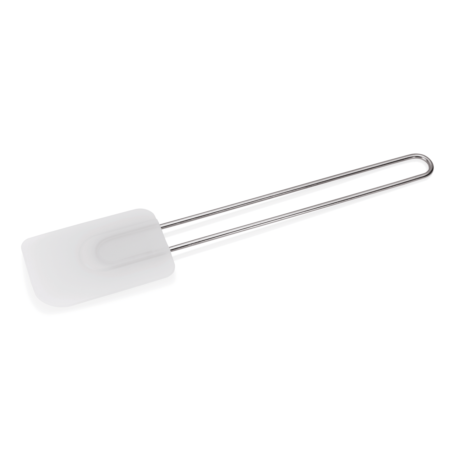 Spatel mit Metallgriff, transparent.