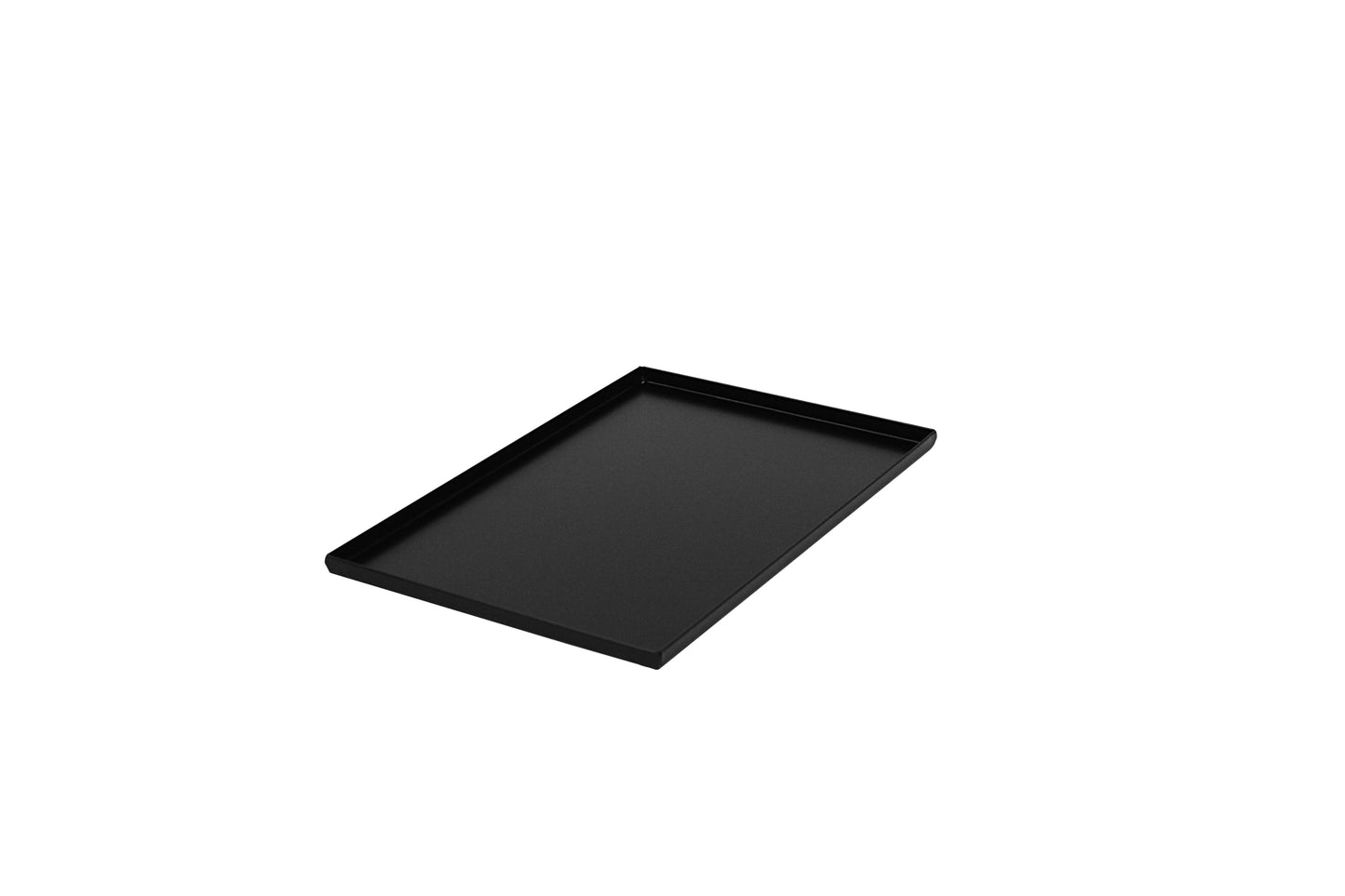 Schwarzes Tablett für Gastronomie.