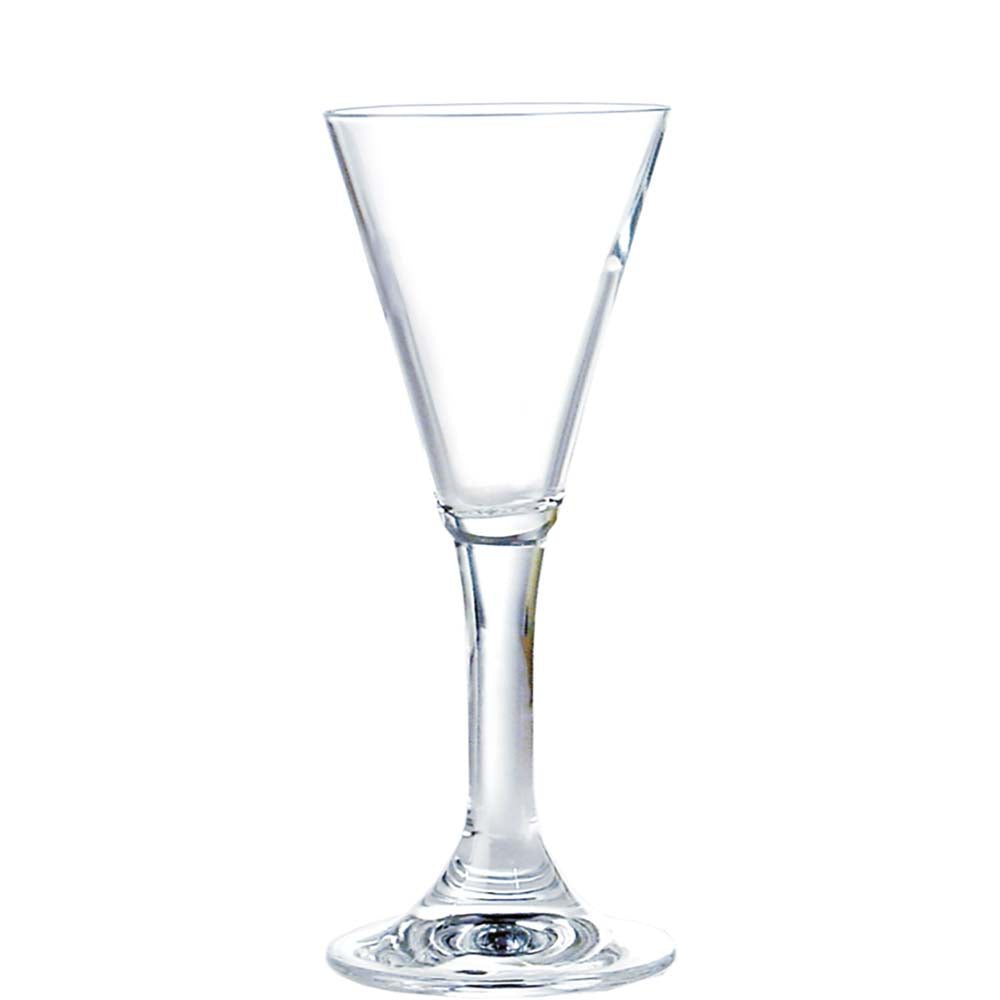 Champagnerglas mit Stiel, leer