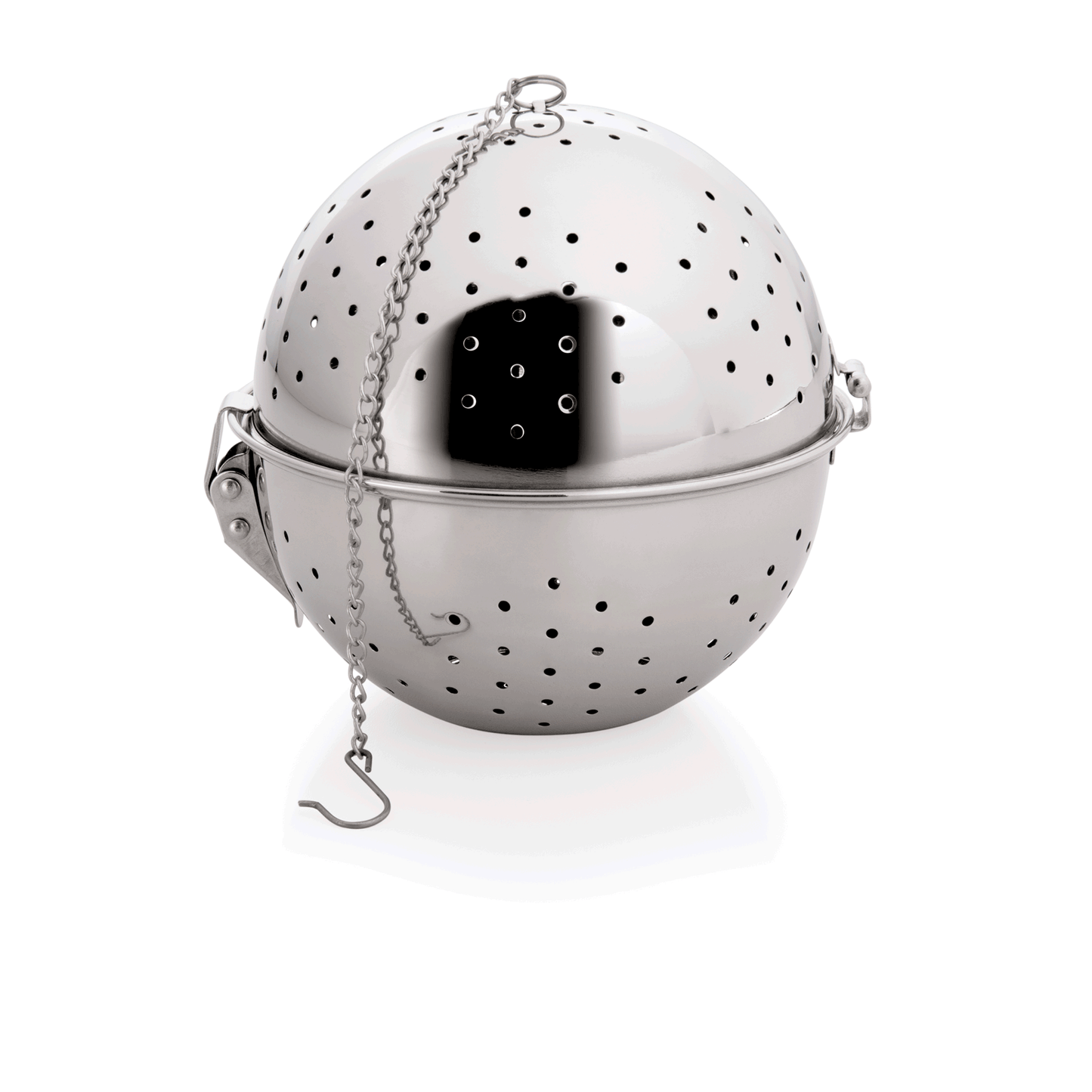 Metall-Teesieb mit Kette.