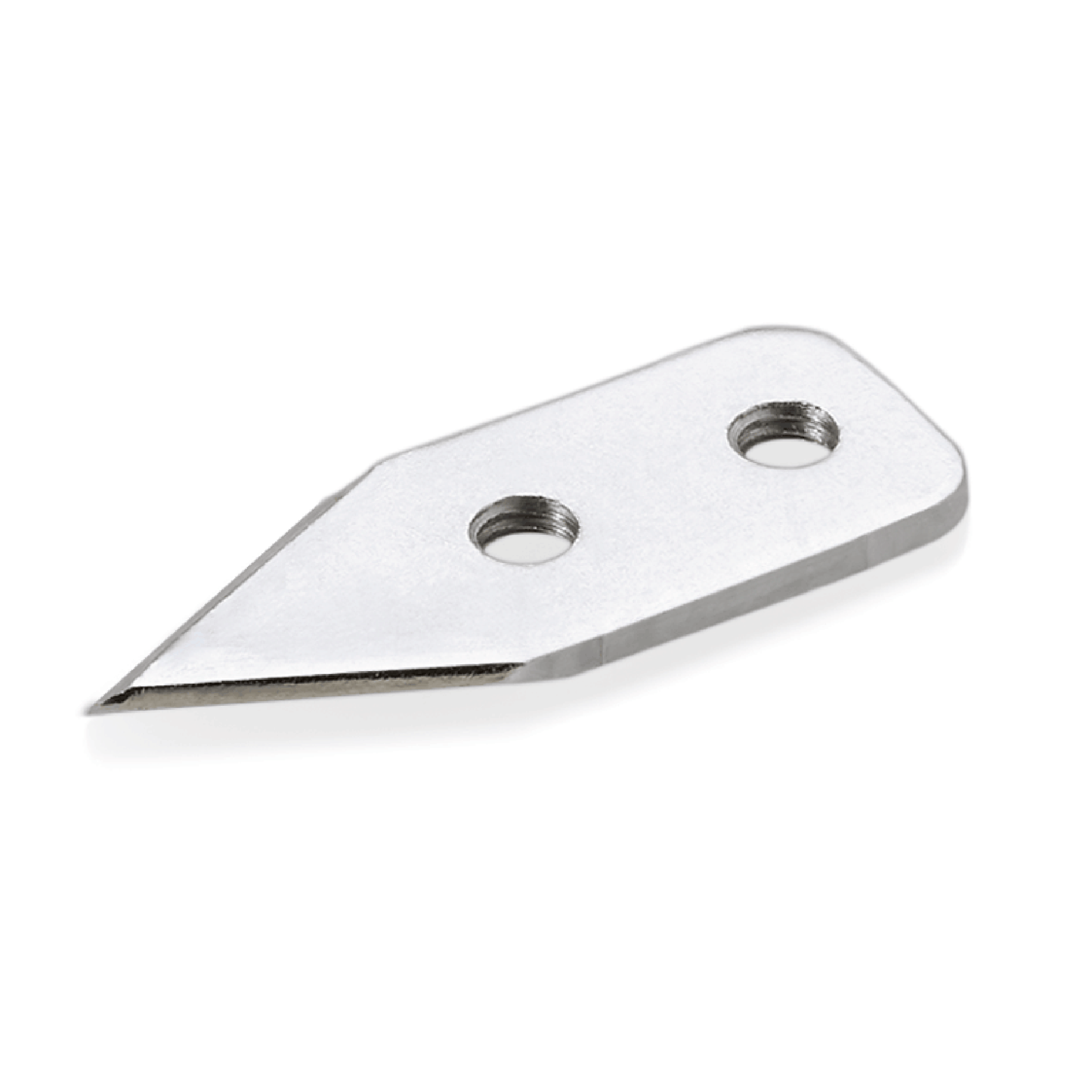 Metallklinge mit zwei Löchern.