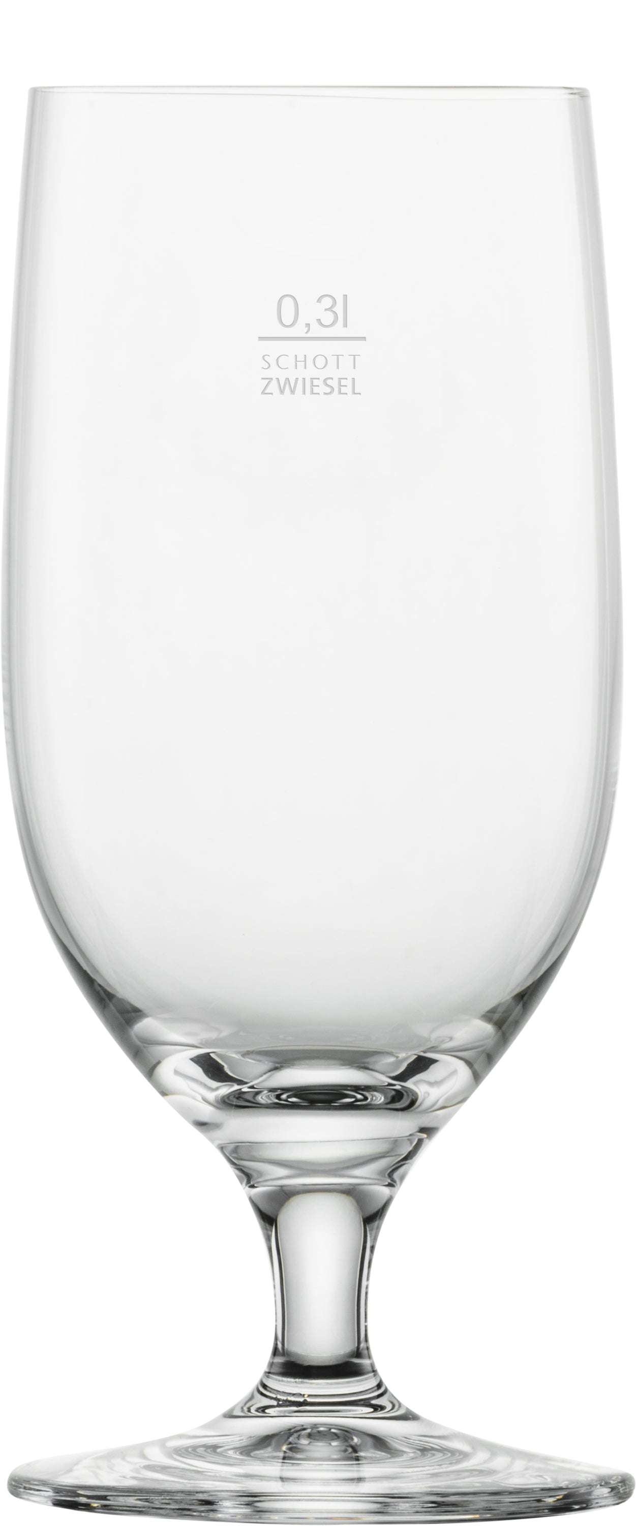 Bierglas mit Schott Zwiesel Logo.