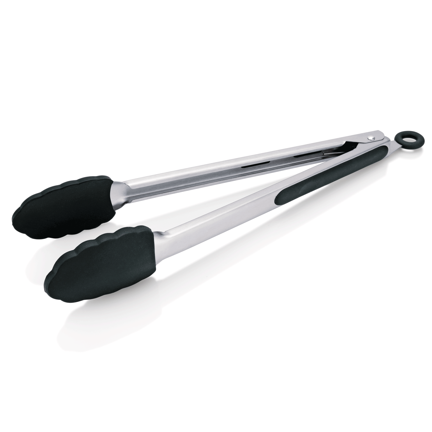 Küchenzange aus Edelstahl und Silikon.