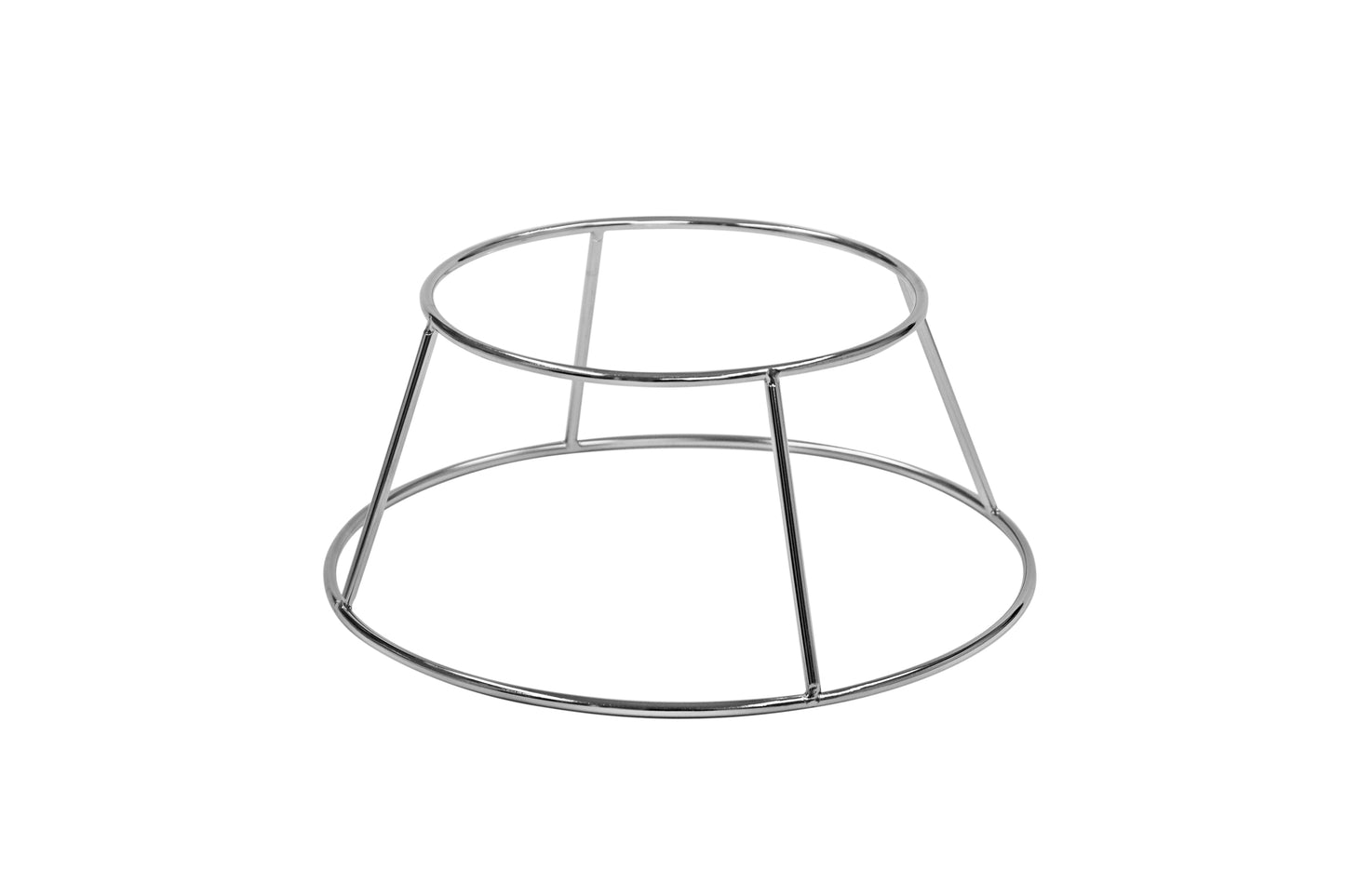 Edelstahl-Gestell für Gastronomiebedarf.