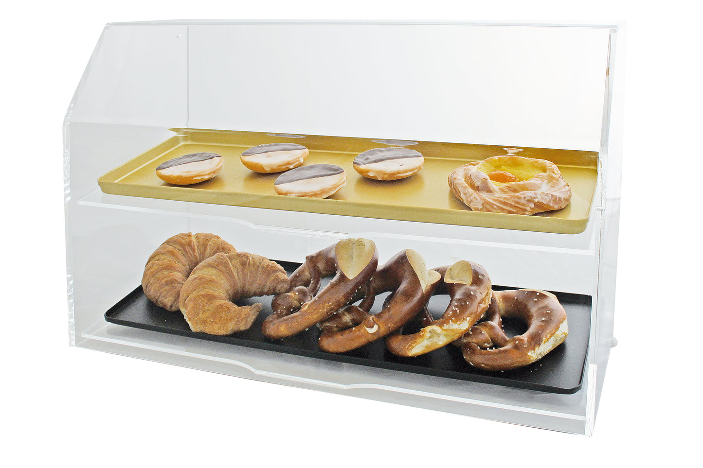 Gebäck in Vitrine für Gastronomie.