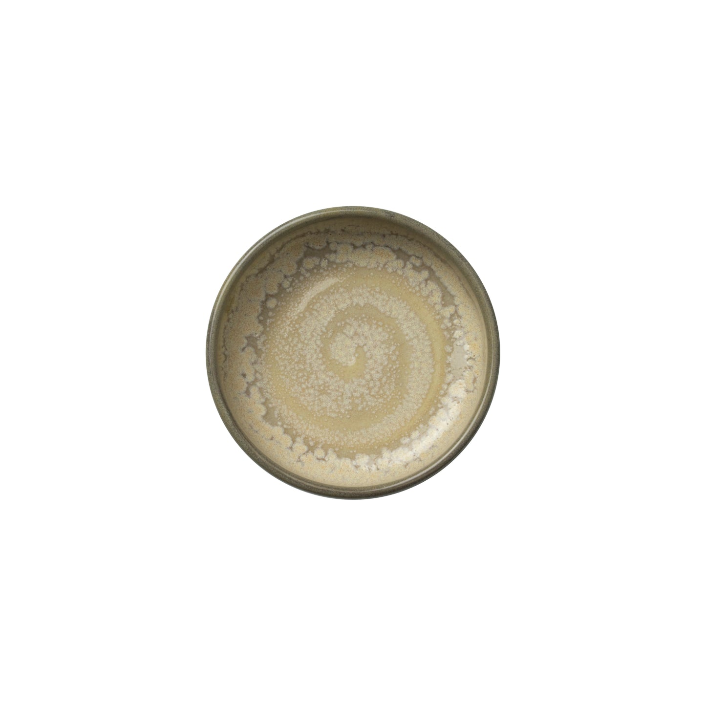 Keramikteller mit spiralförmigem Muster.