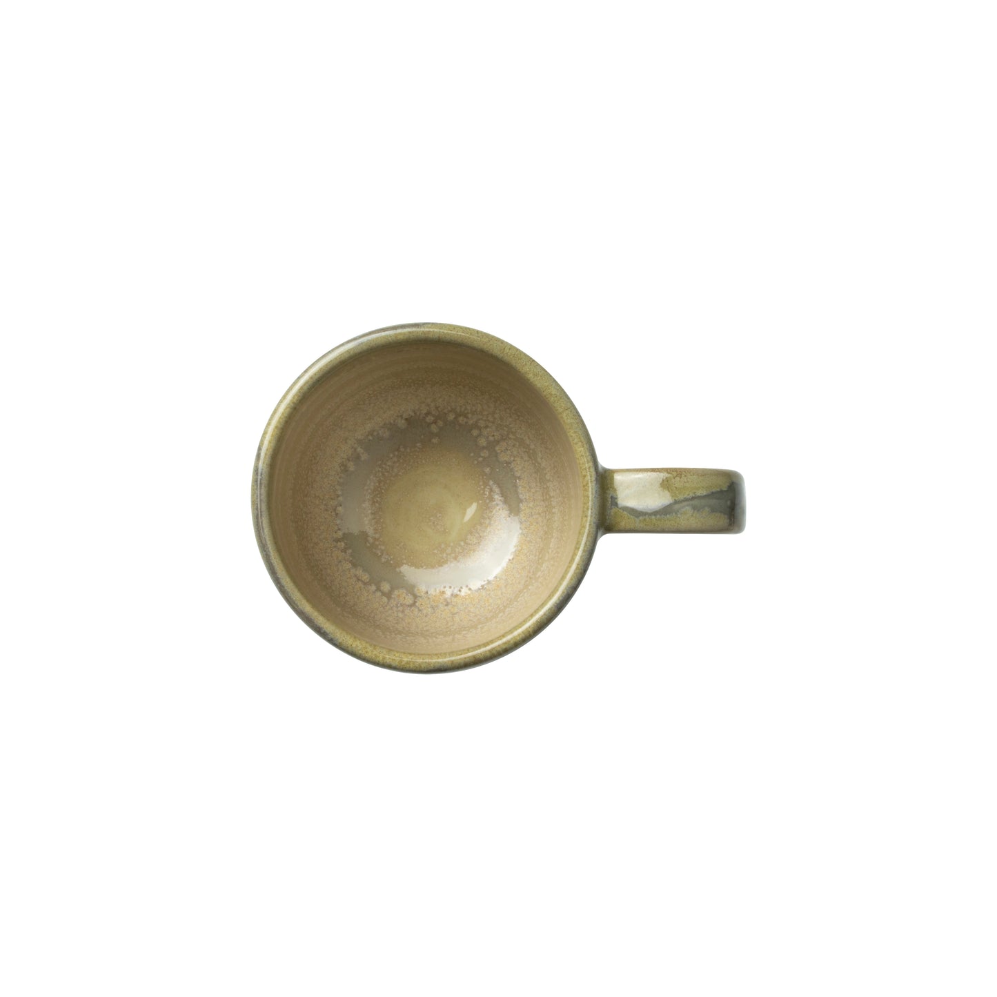 Leere Tasse von oben betrachtet.