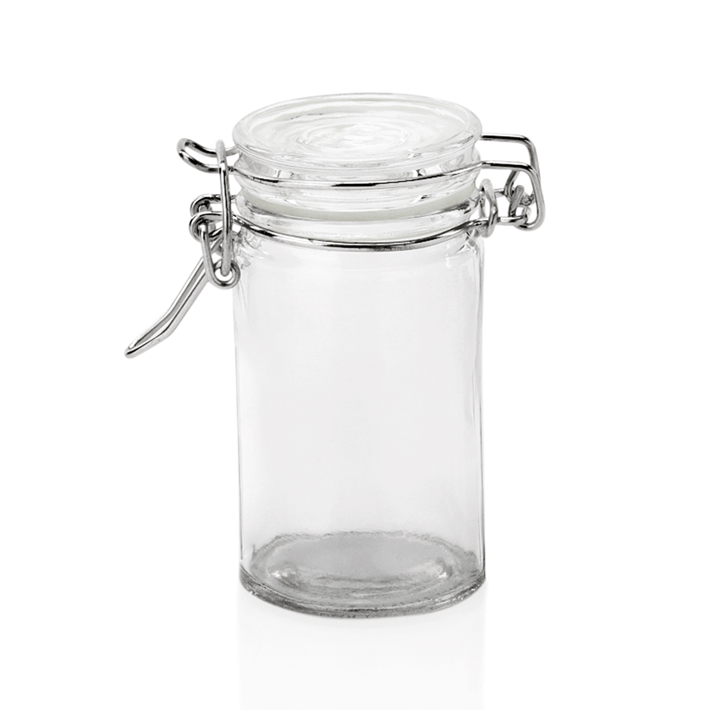 Leeres Einmachglas mit Bügelverschluss.