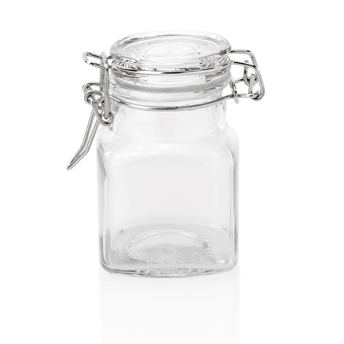 Leeres Einmachglas mit Bügelverschluss.