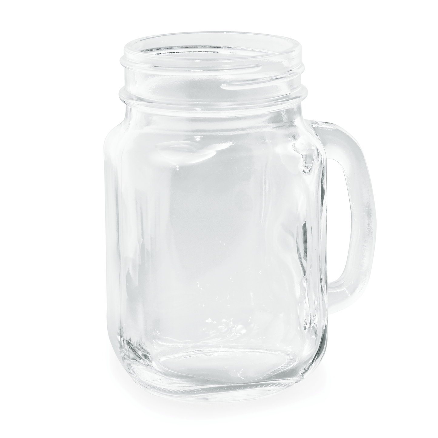 Leeres Einmachglas mit Henkel.