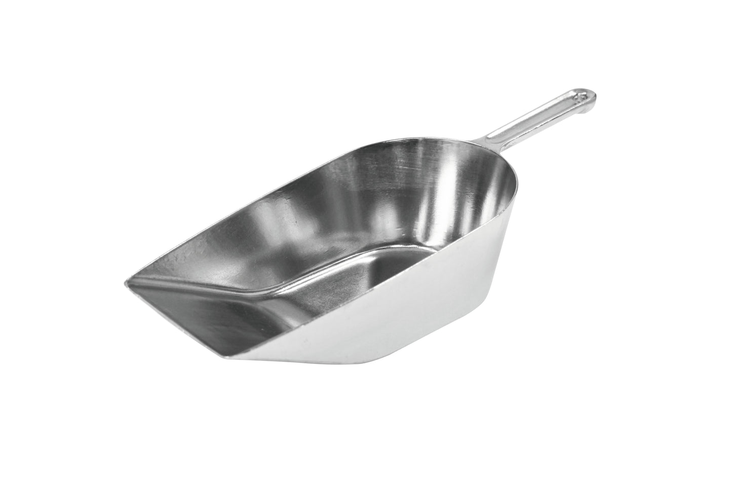Edelstahl-Schaufel für Gastronomiebedarf.