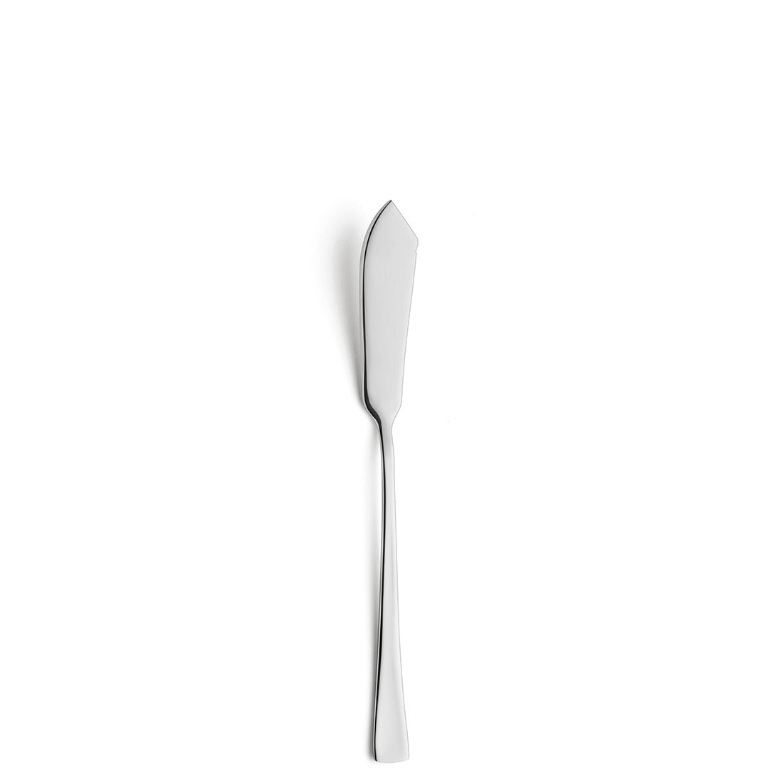 Buttermesser aus Edelstahl, schlicht.