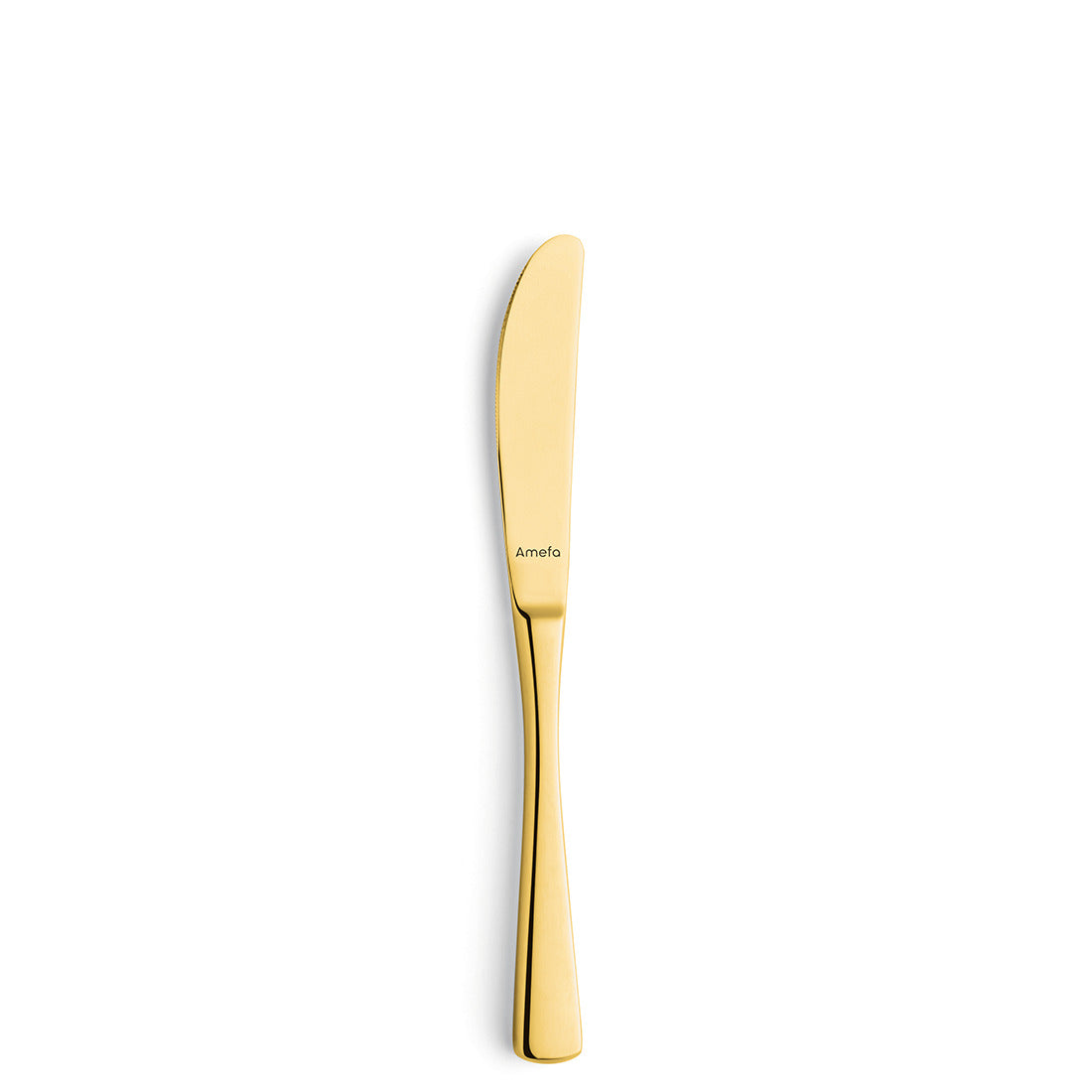 Goldenes Messer auf weißem Hintergrund.