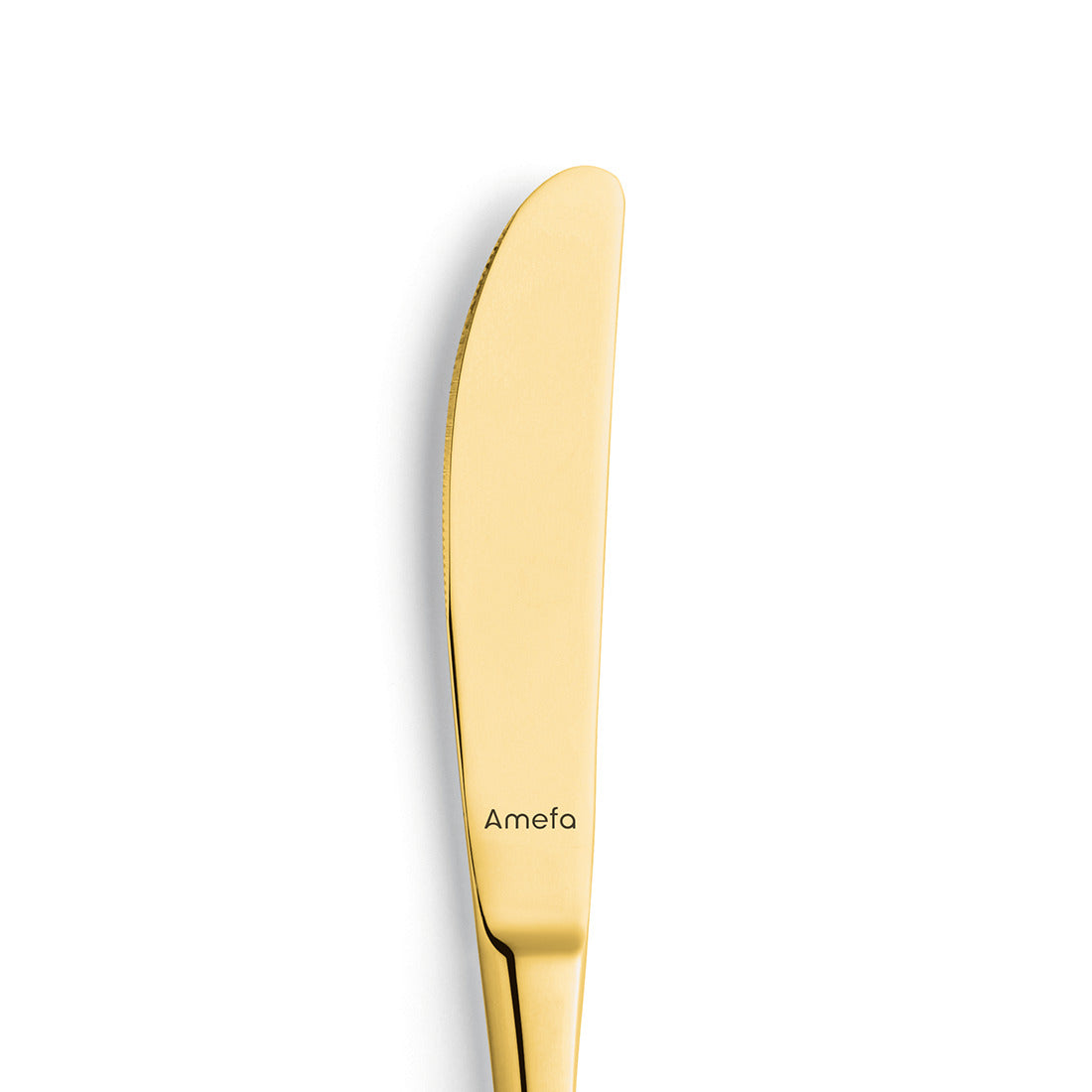 Goldenes Messer auf weißem Hintergrund.