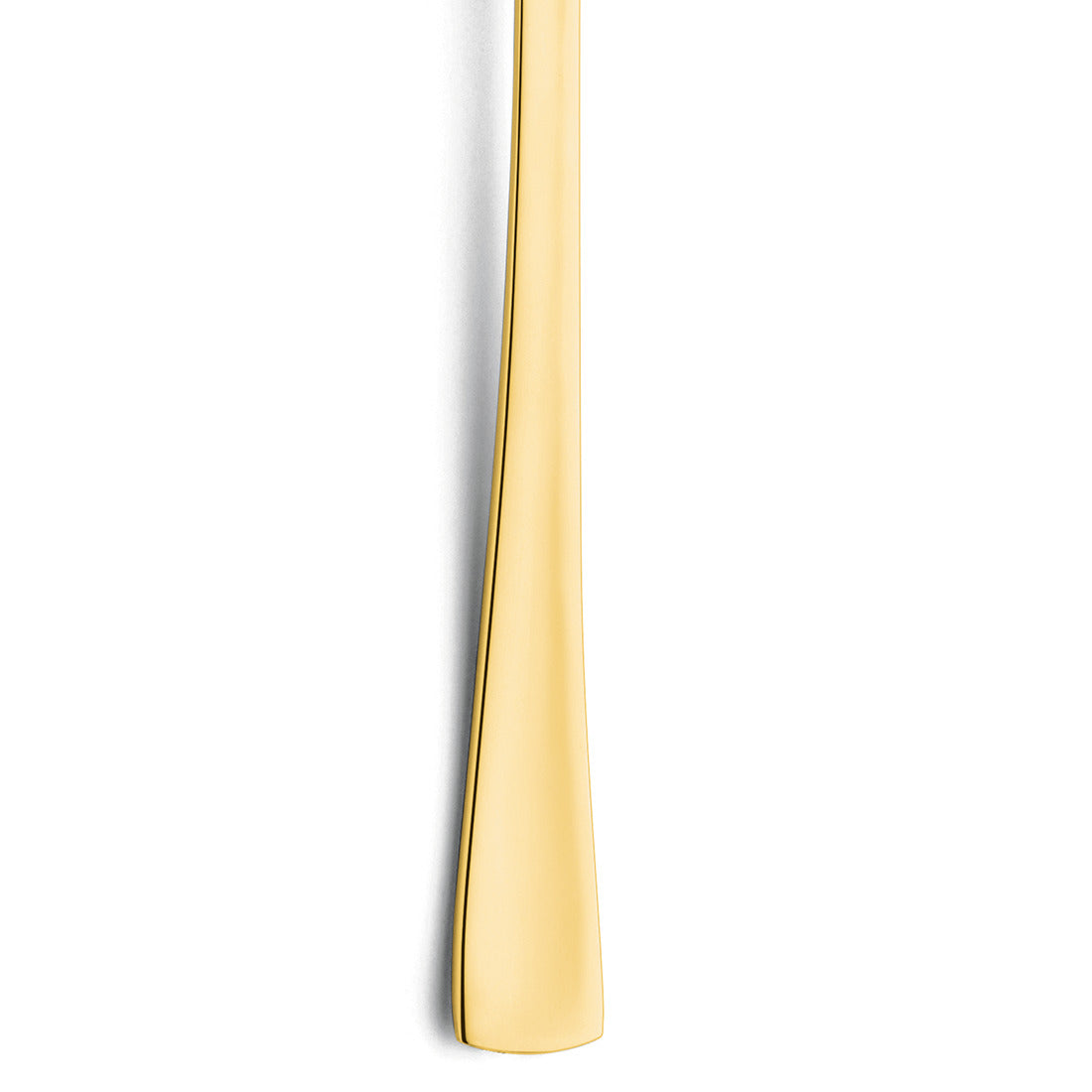 Goldene Gabel auf weißem Hintergrund.