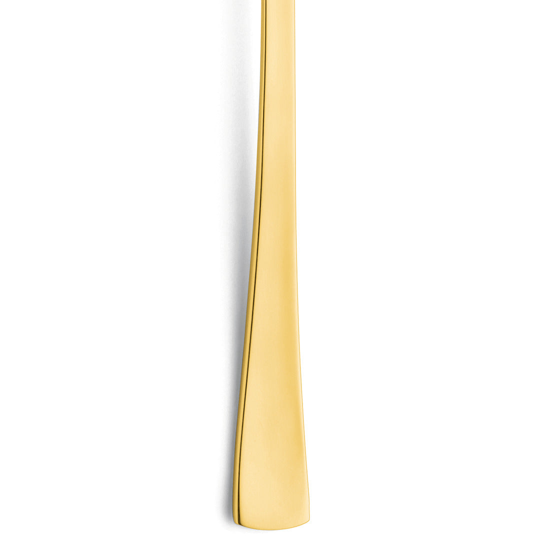 Goldener Löffel auf weißem Hintergrund.