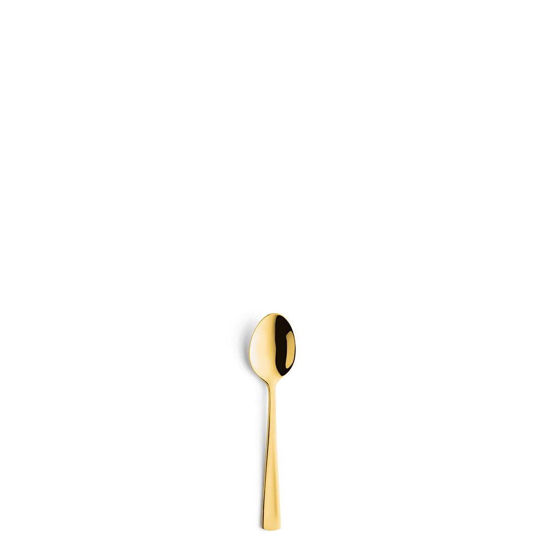 Goldene Löffel auf weißem Hintergrund