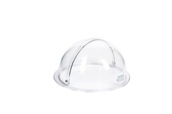 Transparente Abdeckhaube für Speisen.