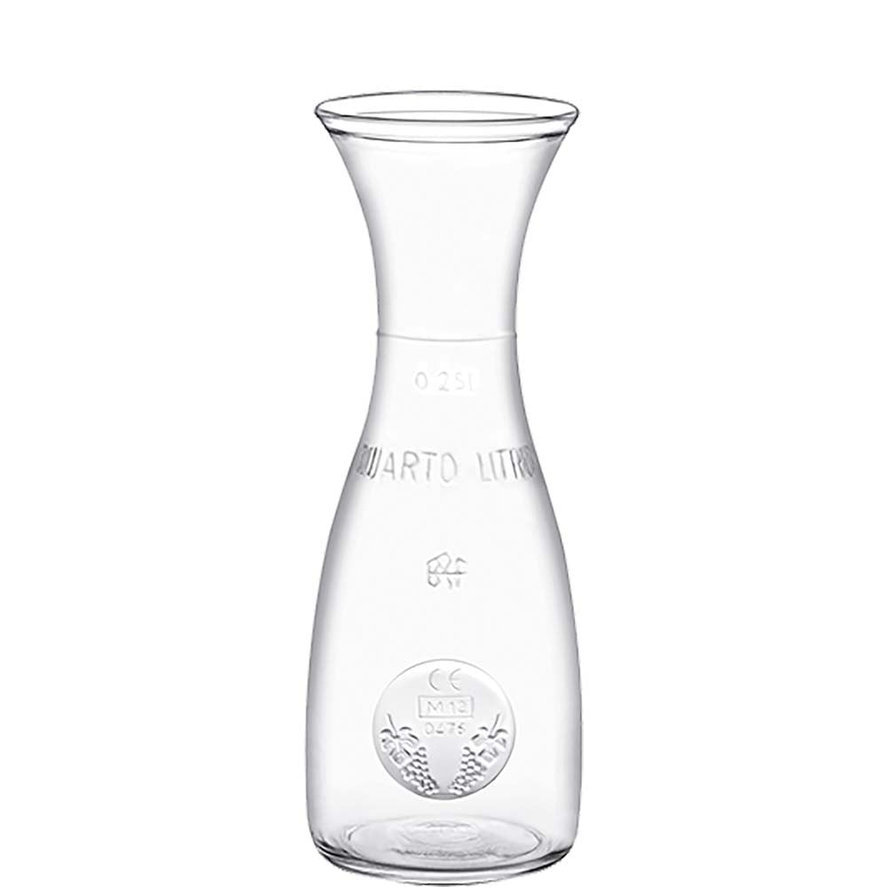 Transparente Glaskaraffe für Wasser