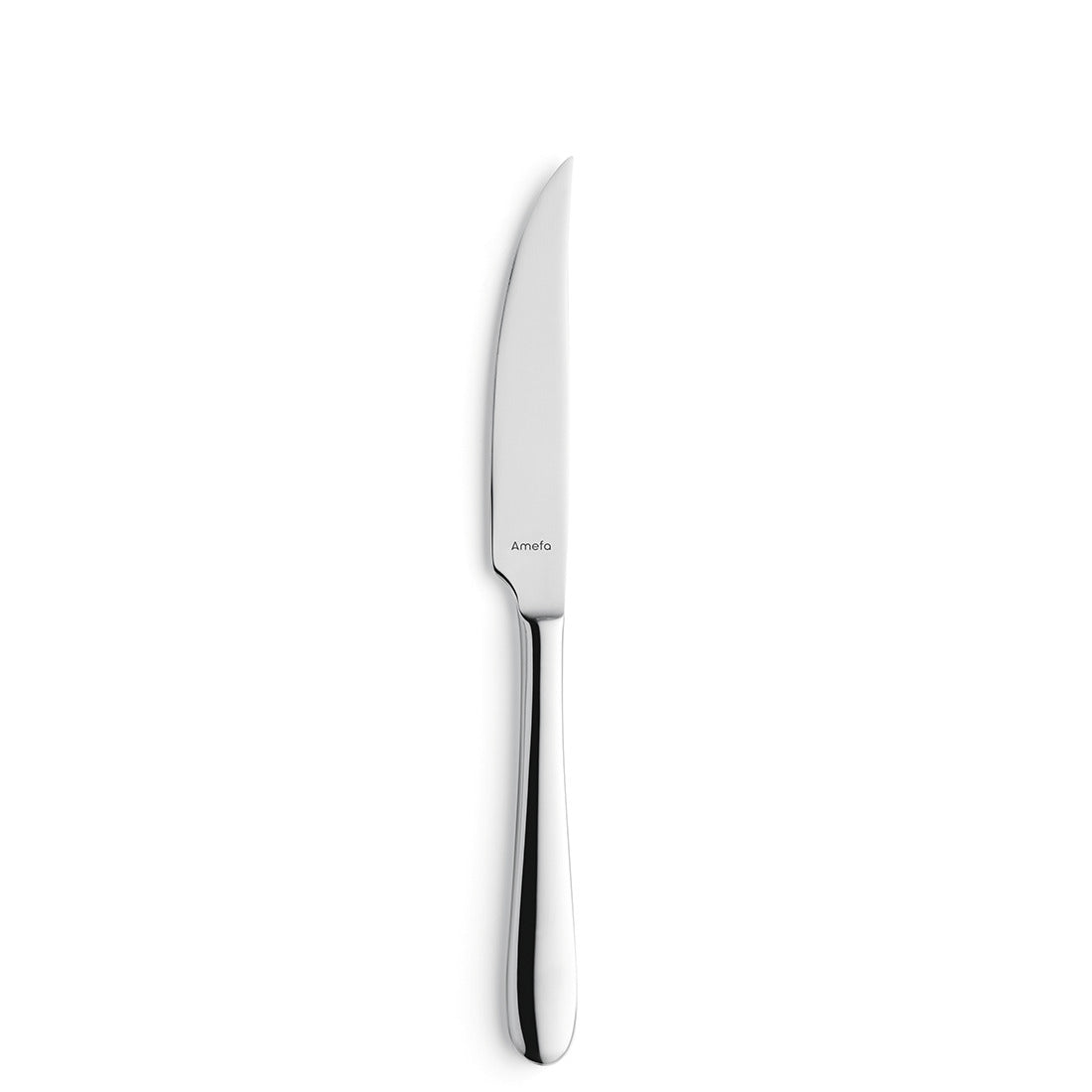 Silbernes Tafelmesser mit glattem Griff.