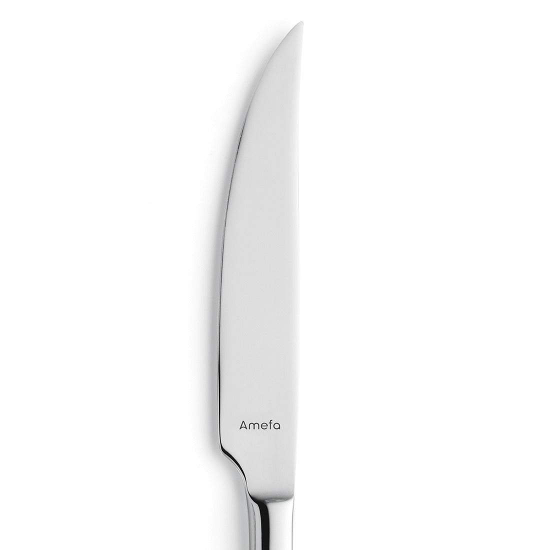 Silbernes Messer mit glatter Klinge, Aufschrift.