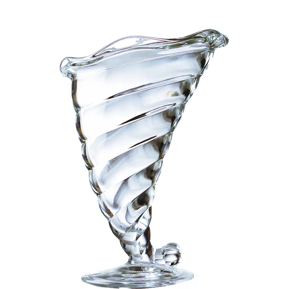 Spiralglas als Servierglas