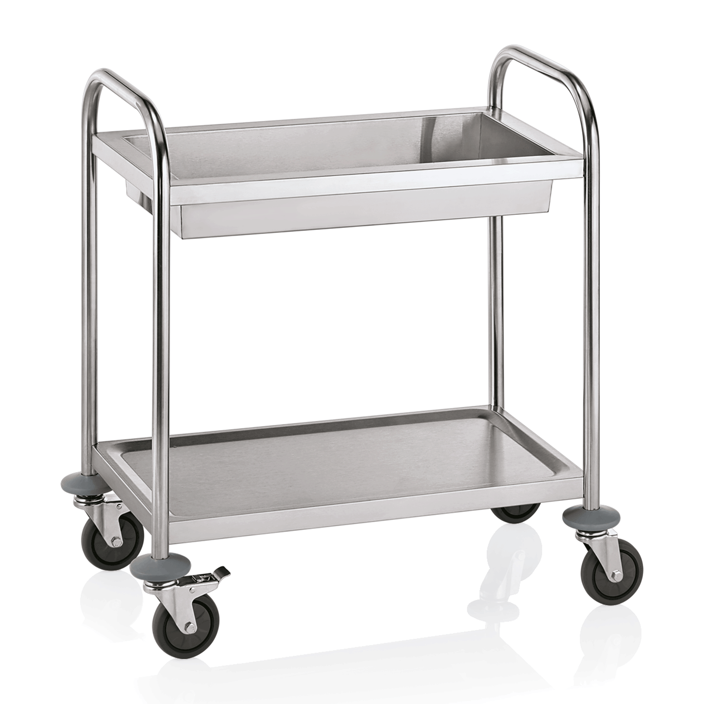 Edelstahl-Servierwagen mit Rollen