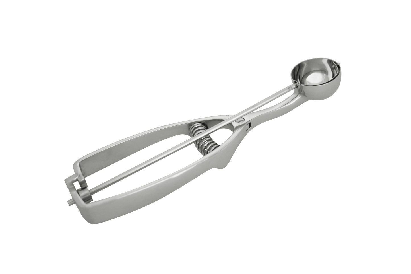Eisportionierer aus Edelstahl.