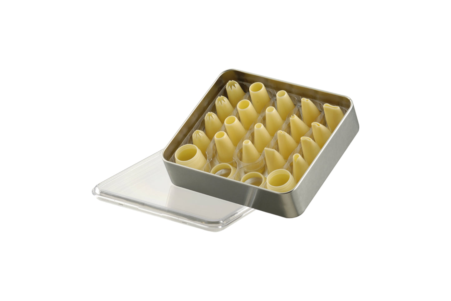 Pastaformen in Aufbewahrungsbox.