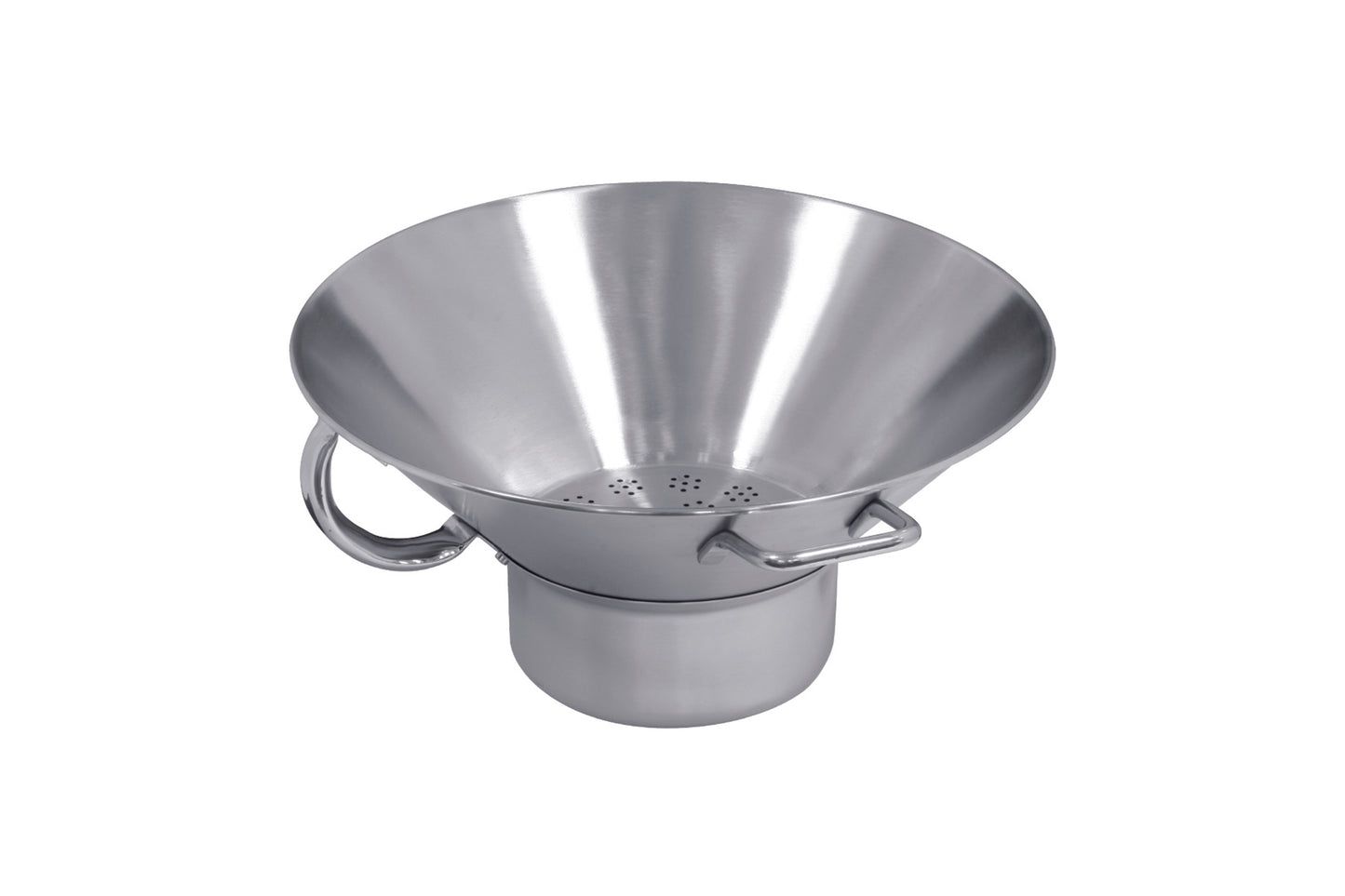 Edelstahl-Trichter für Gastronomiebedarf.