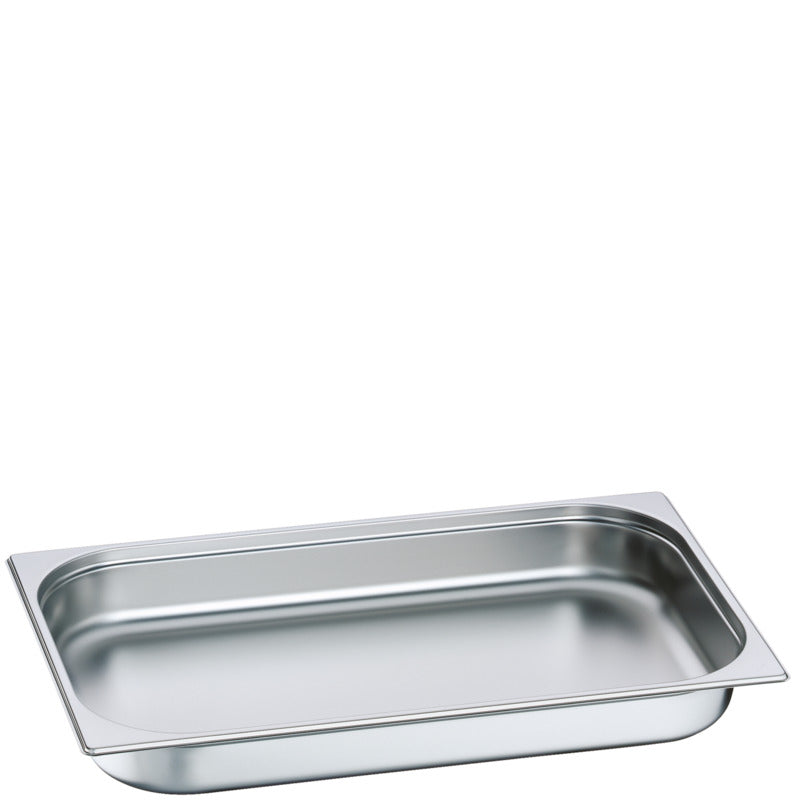 Edelstahl-Bain-Marie-Behälter.