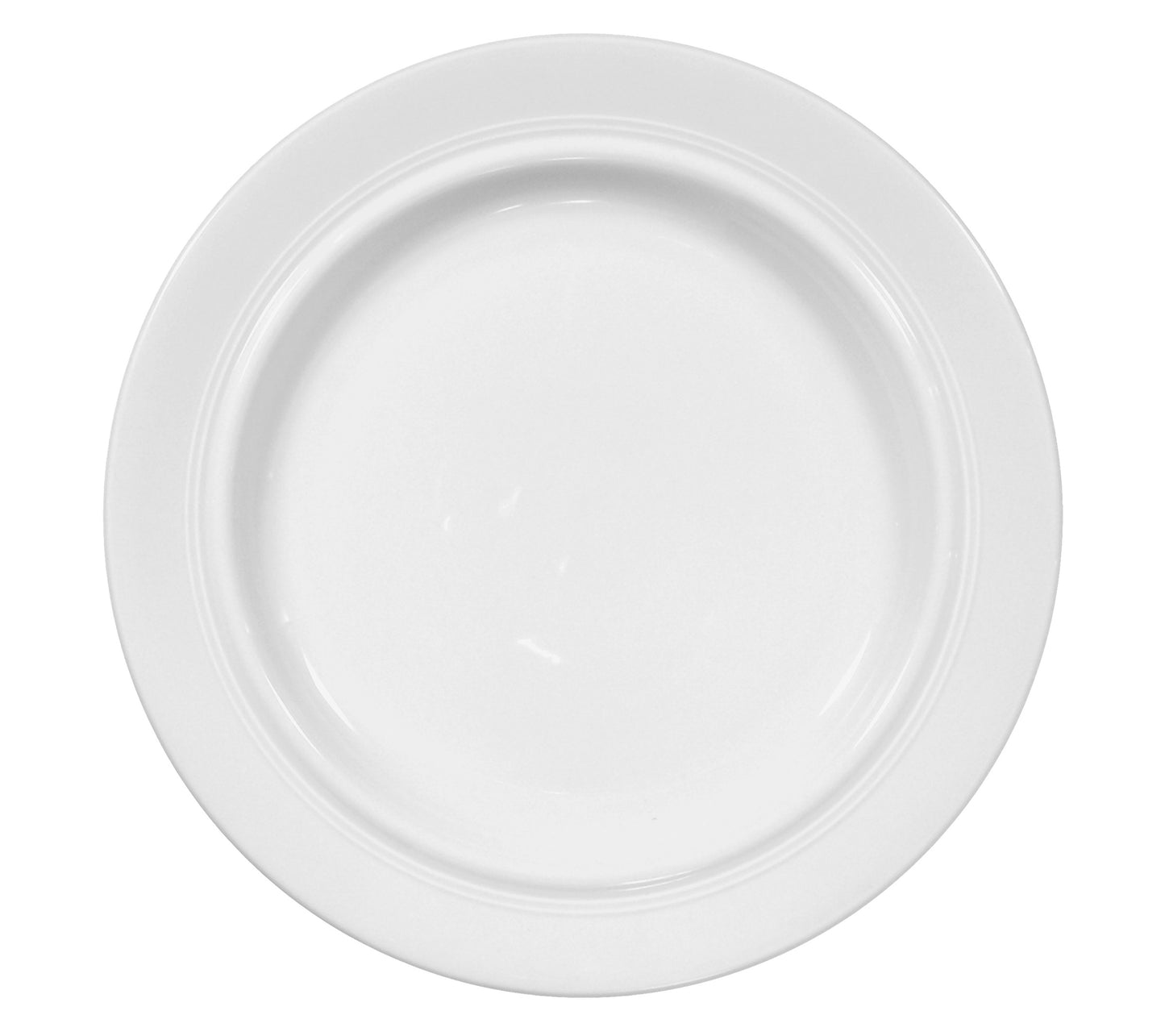 Weiße Speiseplatte aus Porzellan