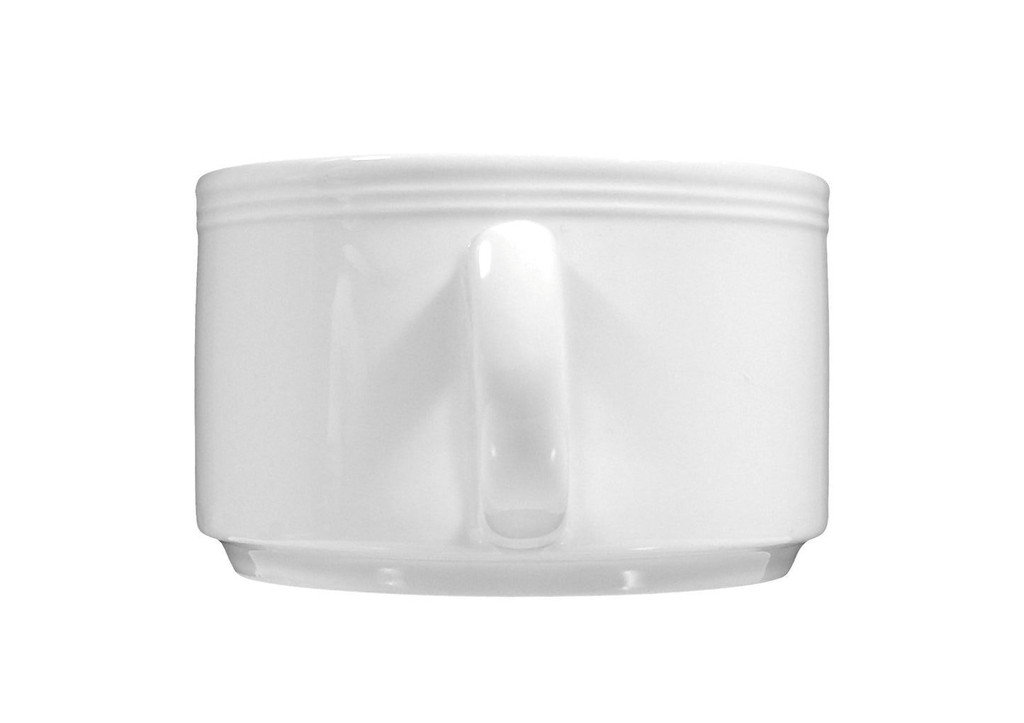 Weiße Tasse mit Griffen