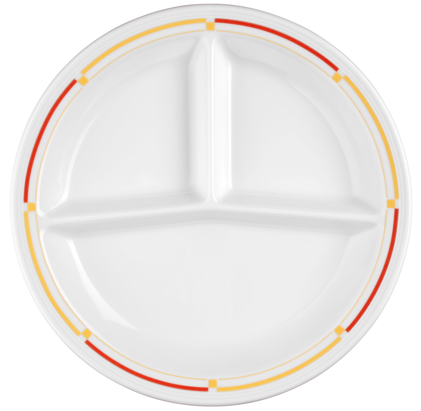 Geteilter Gastro-Teller, weiß, leer