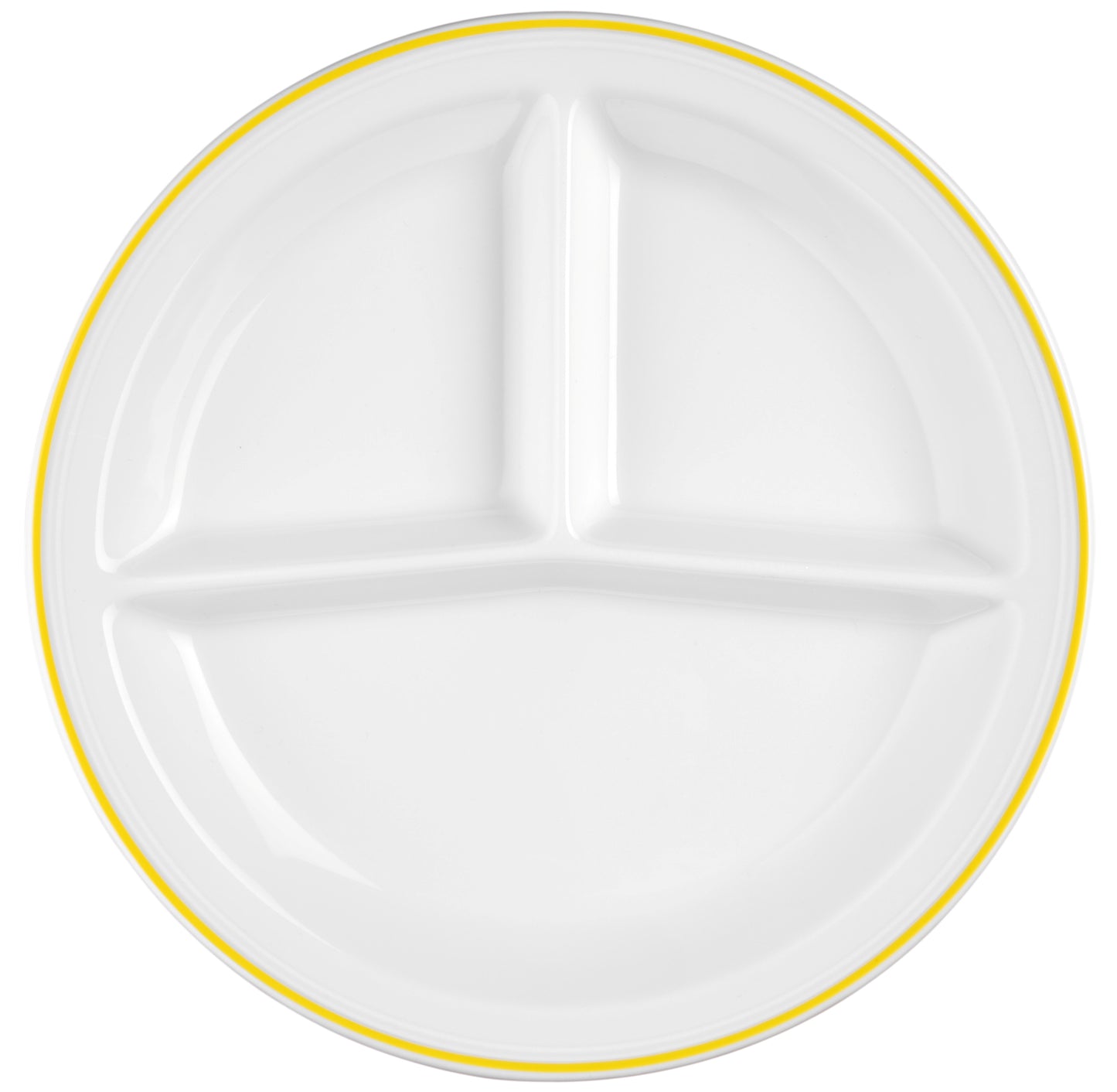Leerer, geteilter Gastronomie-Teller oben.