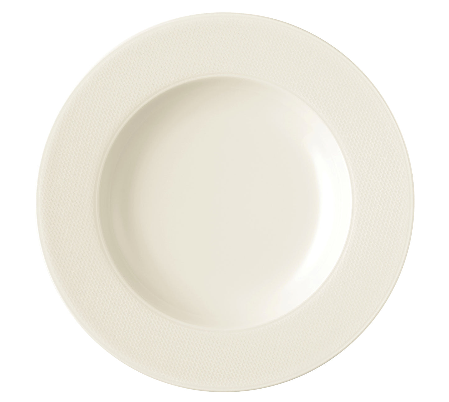 Tiefer weißer Gastronomie-Teller leer