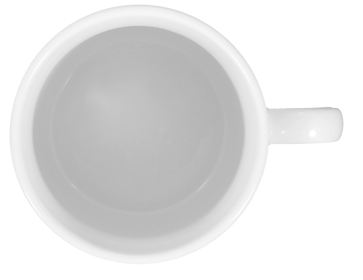 Weiße Keramiktasse mit Henkel