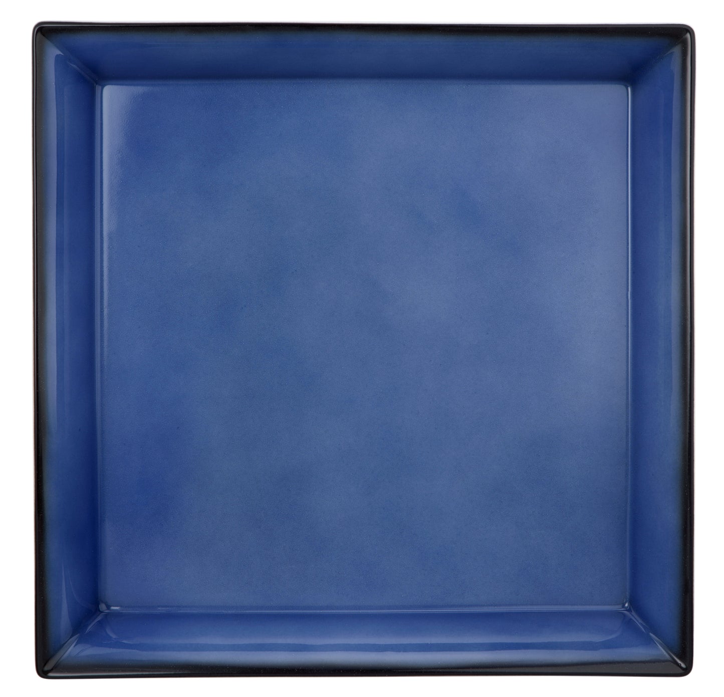 Blaue rechteckige Servierplatte