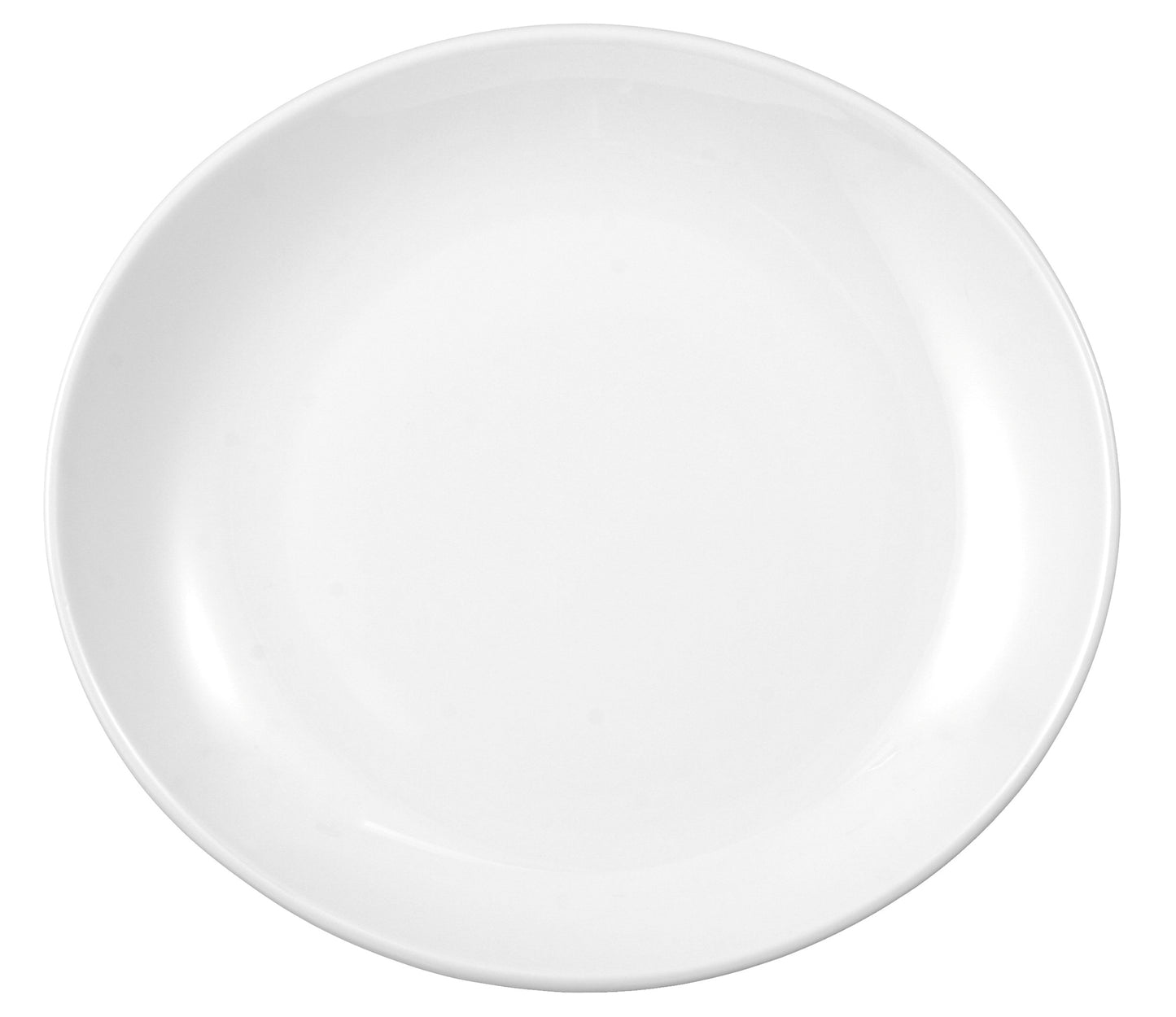 Weißer flacher Teller aus Keramik