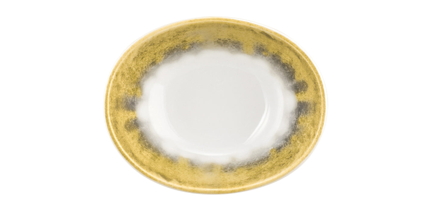 Weiße Schale mit goldener Innenseite
