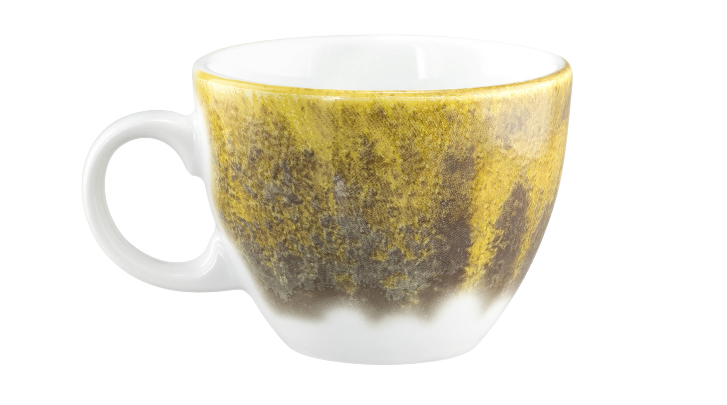 Gelbglasierte Keramiktasse für Kaffee