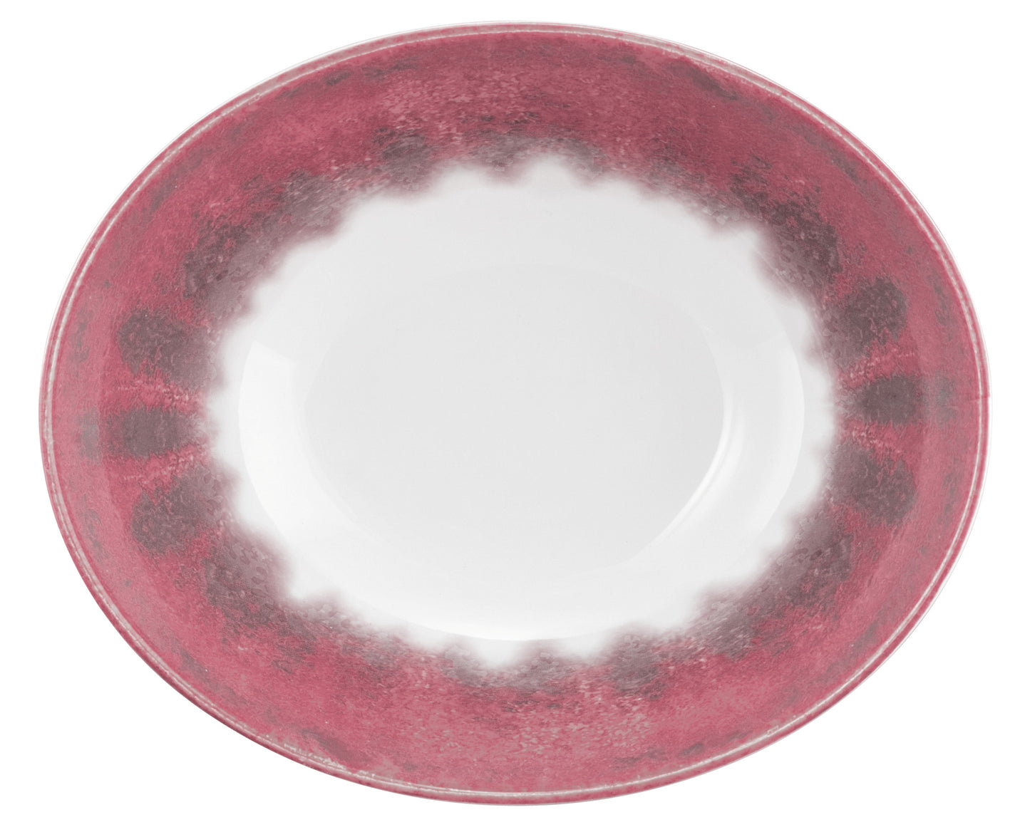 Weiße Schale mit rotem Rand
