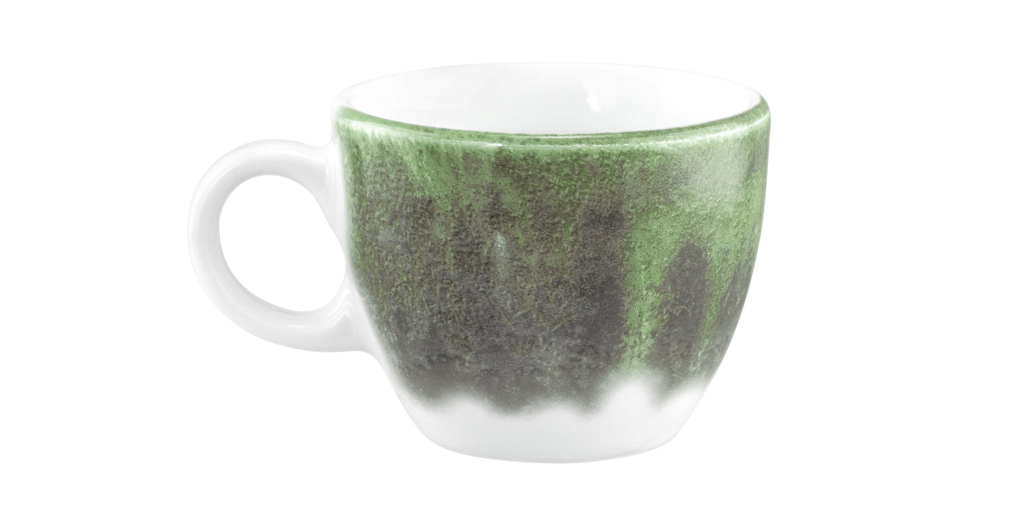 Grüne Kaffeetasse aus Keramik