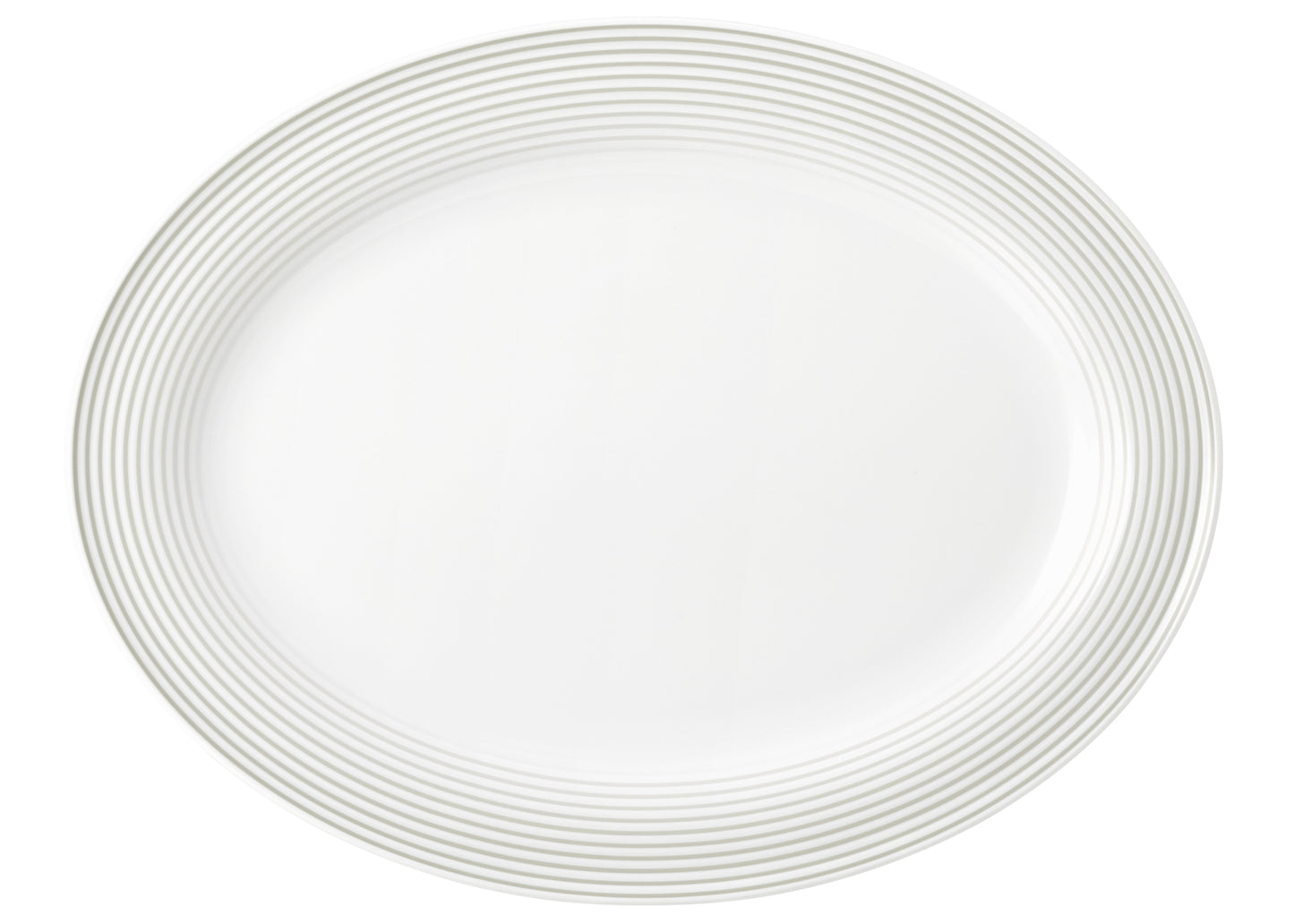 Leere weiße Servierplatte, oval, elegant