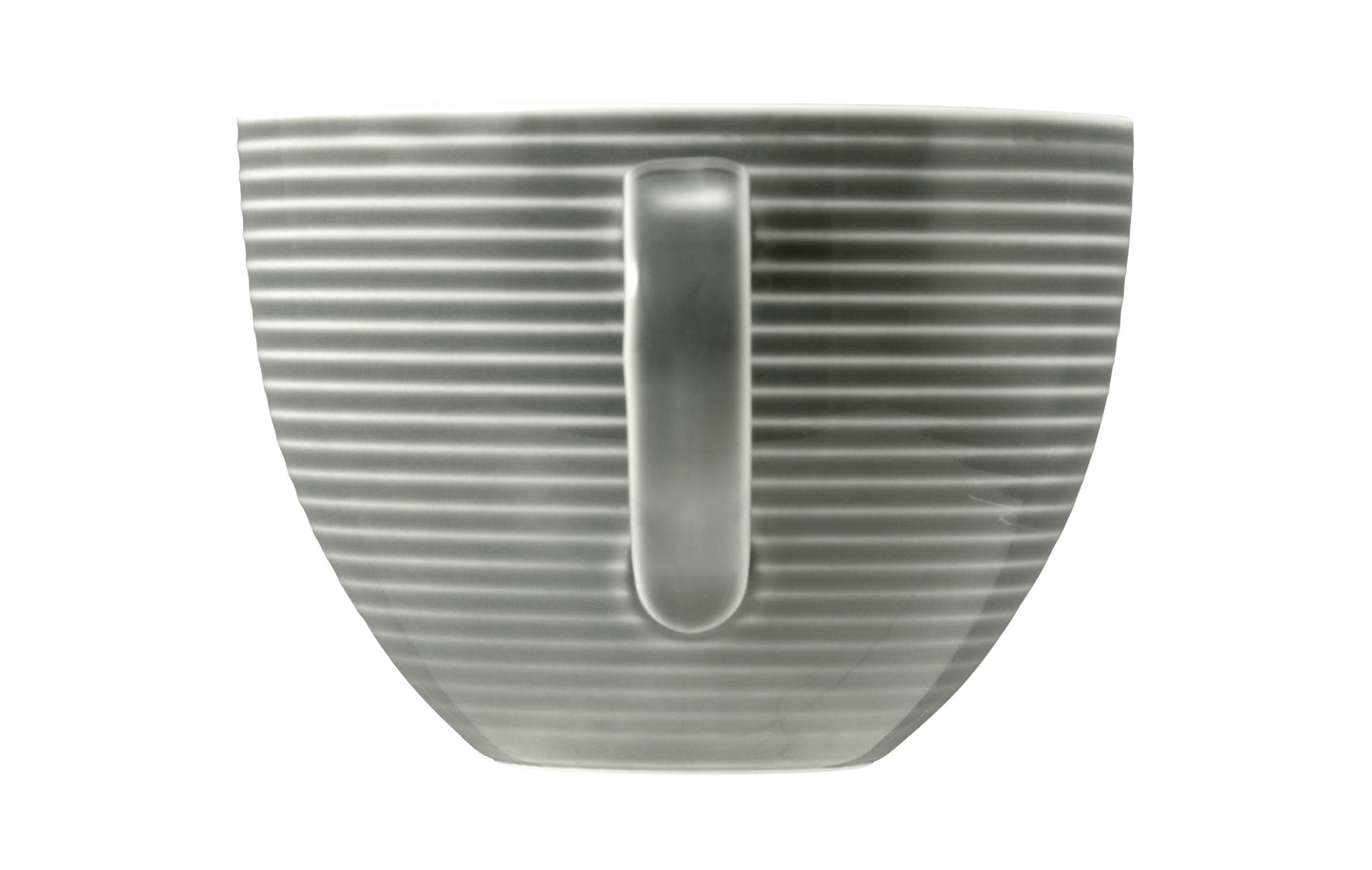 Grau gerippte Kaffeetasse
