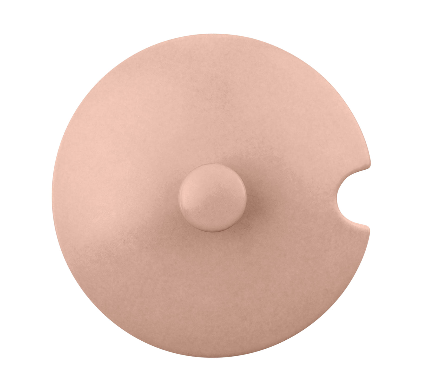Runder Deckel mit Aussparung, rosa.