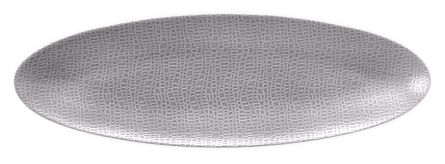 Leerer, gemusterter Gastro-Teller, oval