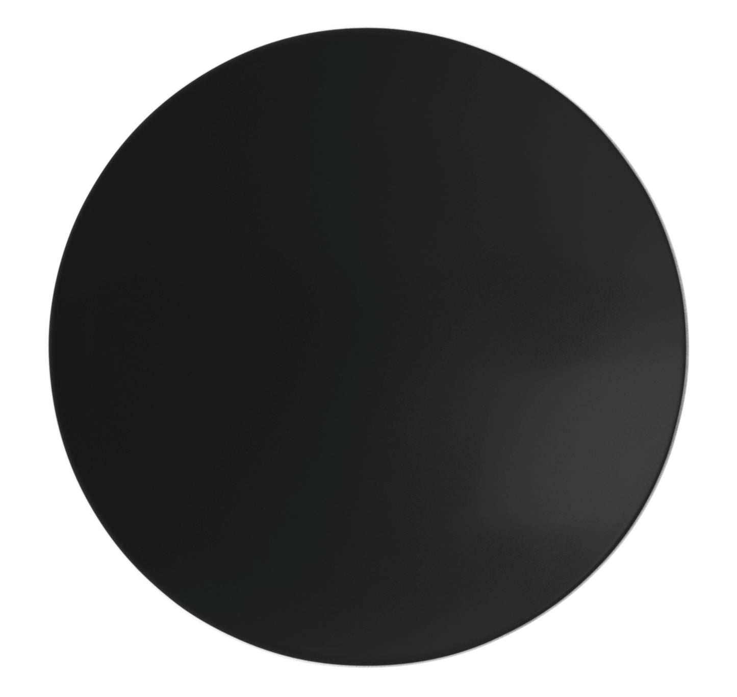 Schwarze Schale, weißer Rand, leer.